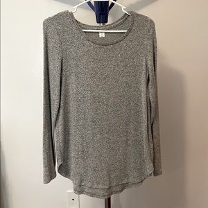 Old Navy Gray Plush Long Sleeve Top